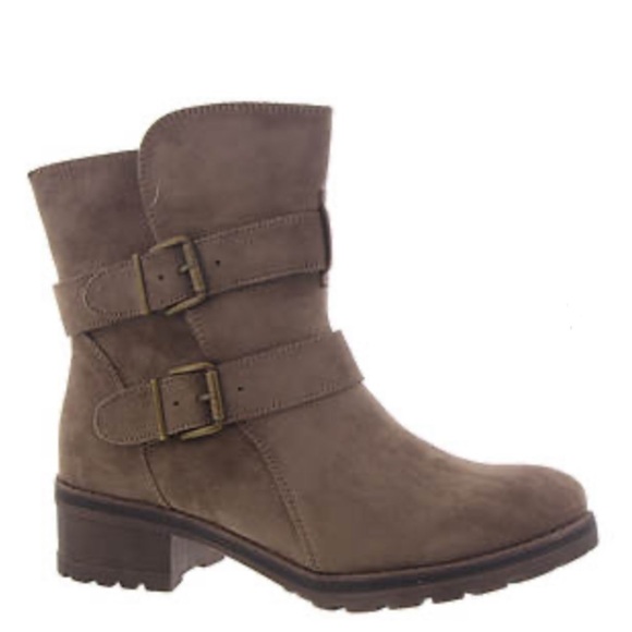 White Mountain Shoes - White Mountain Chasity Taupe Suede Boots